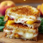 Honey Peach White Cheddar Grilled Cheese
