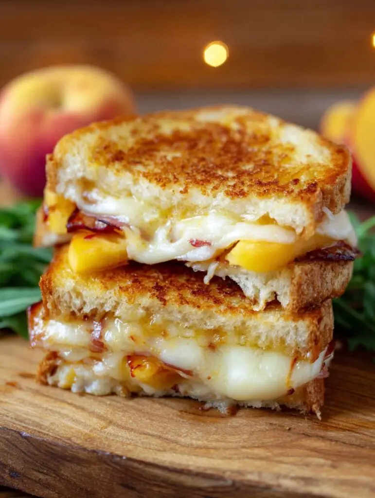 Honey Peach White Cheddar Grilled Cheese