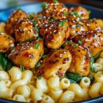 Irresistible Spicy Honey Pepper Chicken with Mac and Cheese