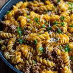 One-Pot Beef and Cheddar Ranch Pasta