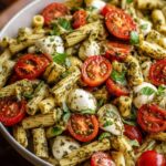 Pesto Caprese Pasta Salad