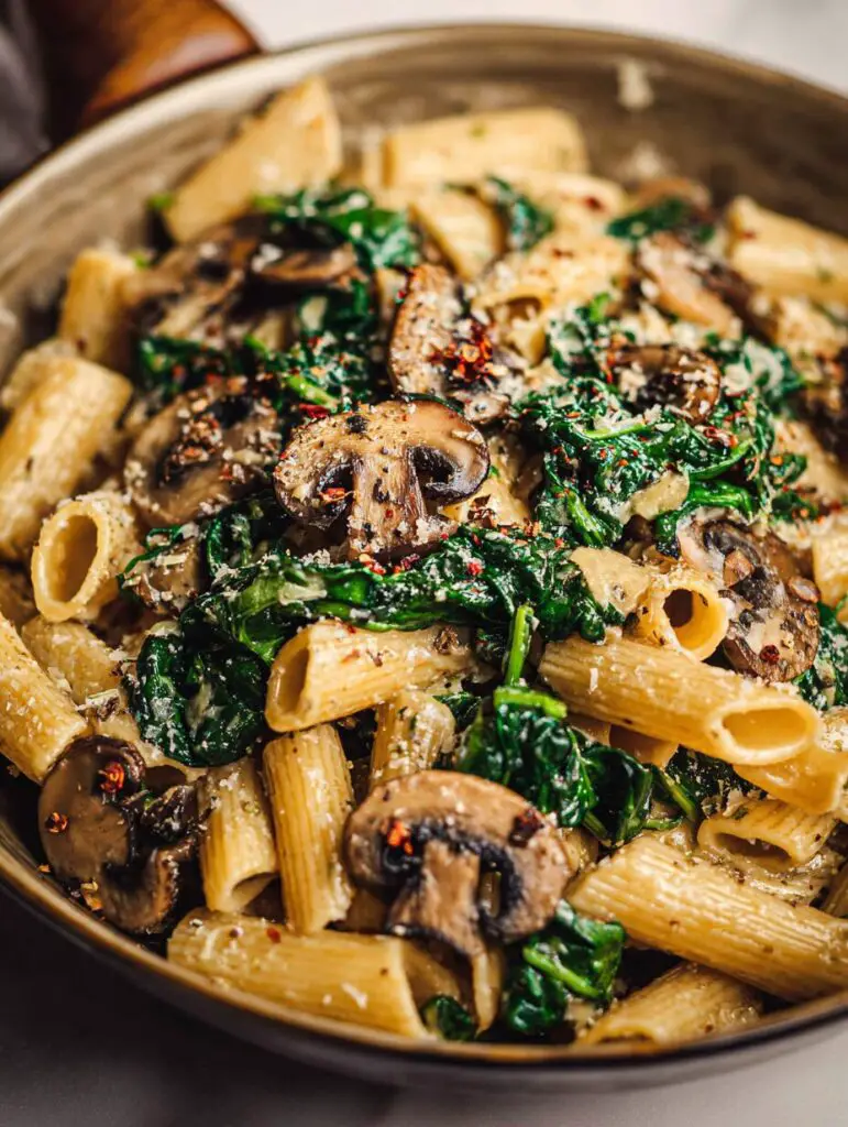 Spinach Mushroom Pasta