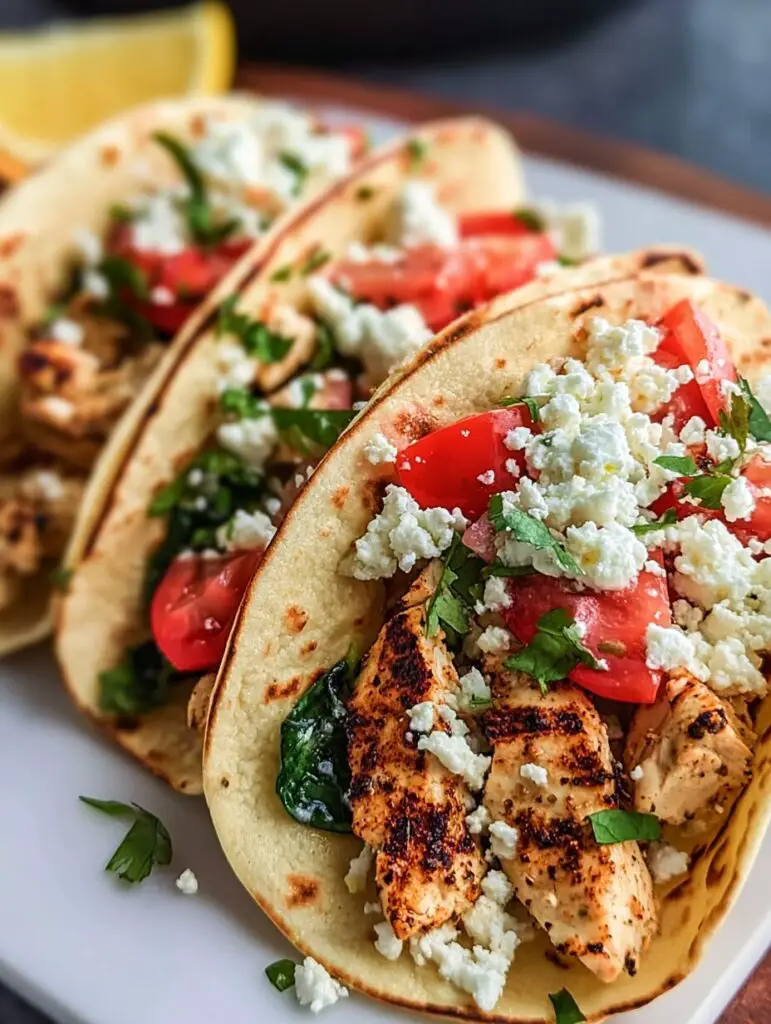 3-Step Mediterranean Chicken Tacos