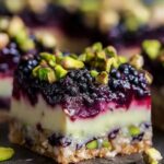 Blackberry Pistachio Dream Bars