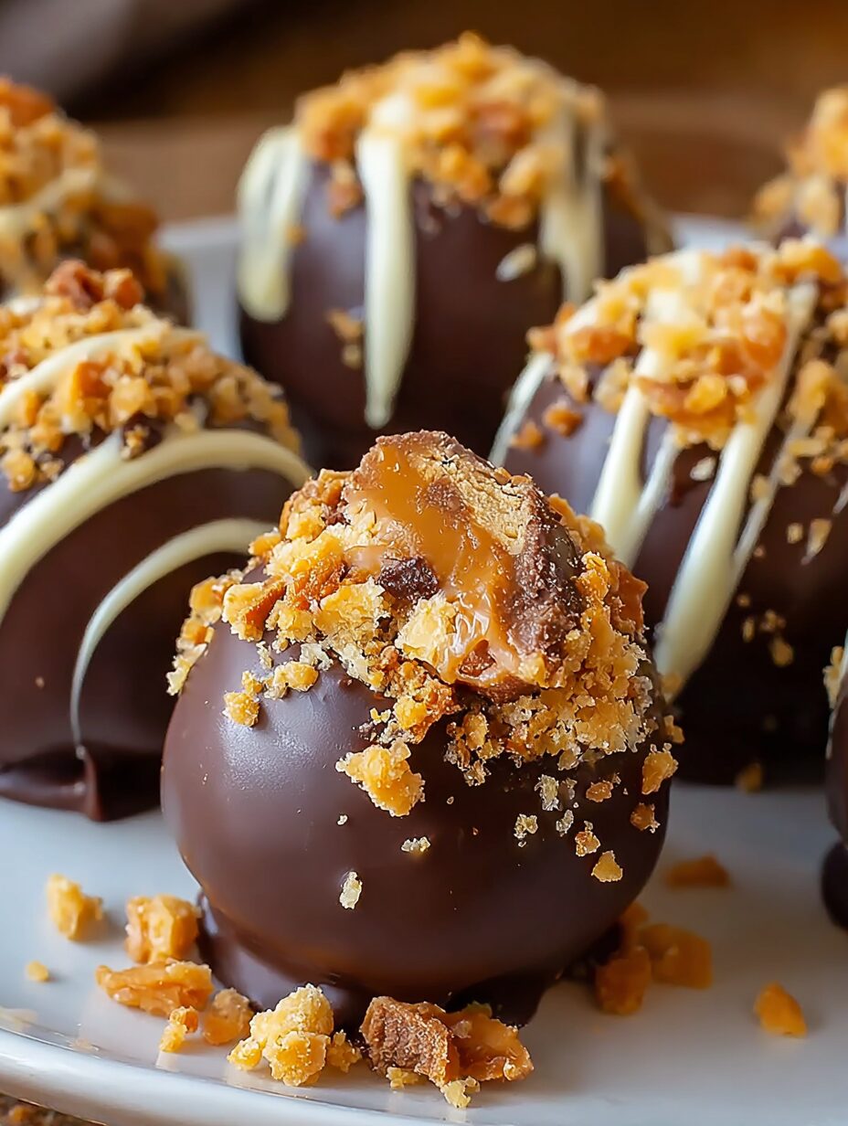 Butterfinger Chocolate Caramel Crunch Truffles Recipe