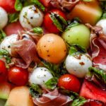Caprese Melon Salad with Prosciutto and Mozzarella