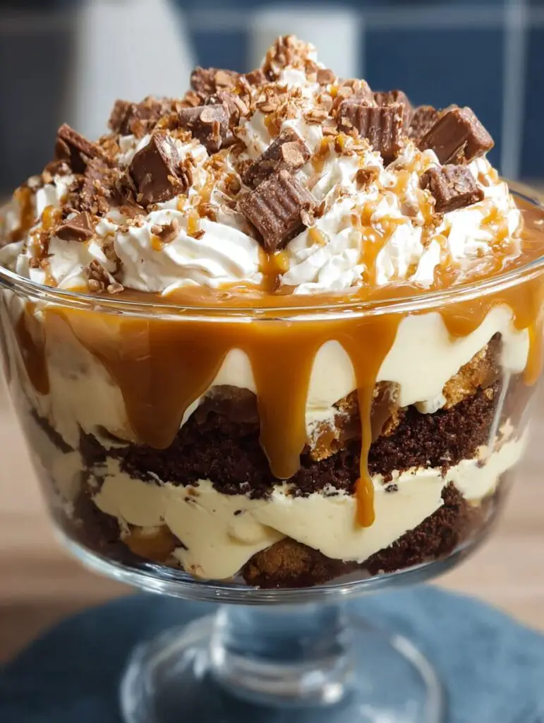 Caramel Cheesecake Brownie Trifle Delight
