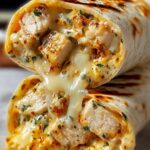 Cheesy Garlic Chicken Wraps