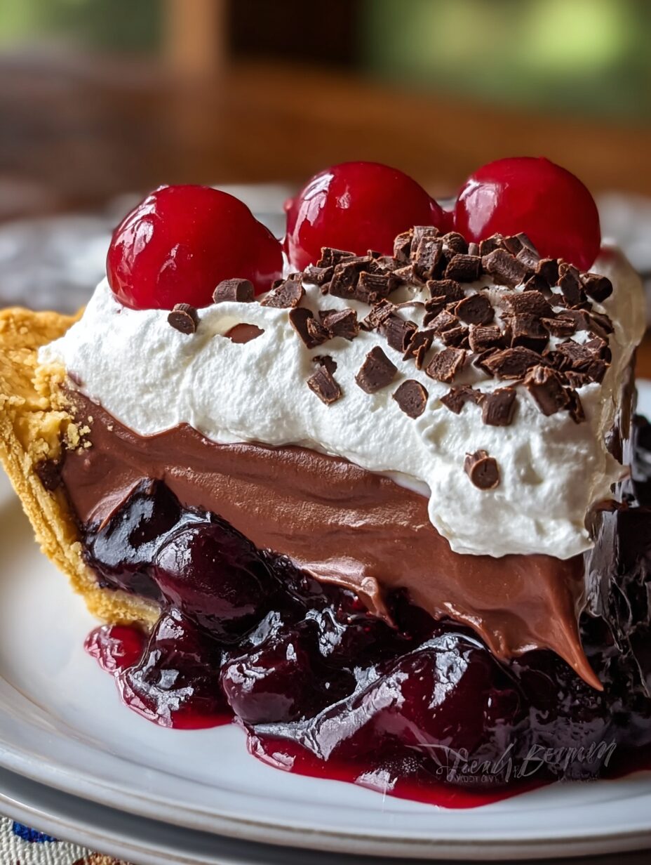 Chocolate Cherry Cream Pie