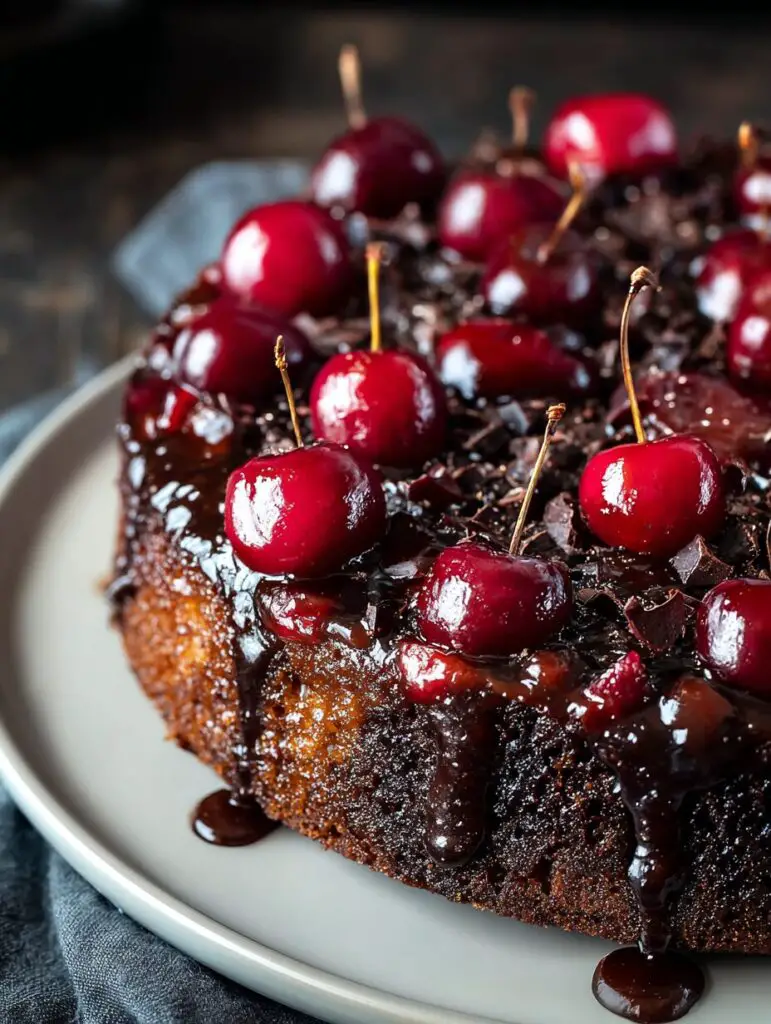 Chocolate Cherry Upside Down Cake