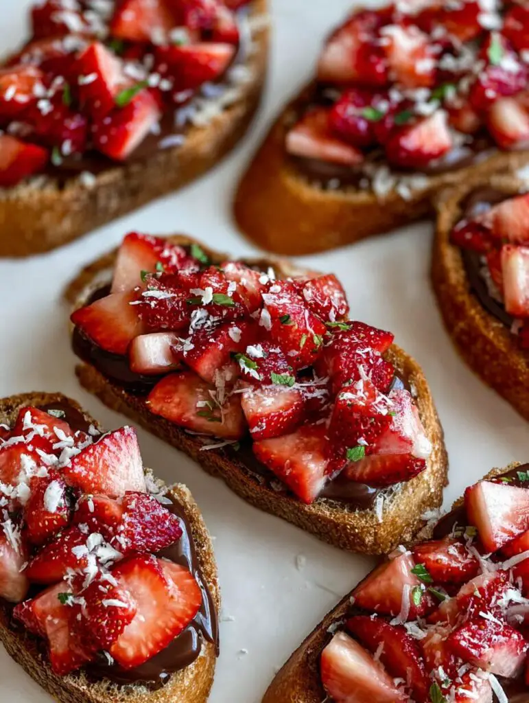 Chocolate Strawberry Bruschetta