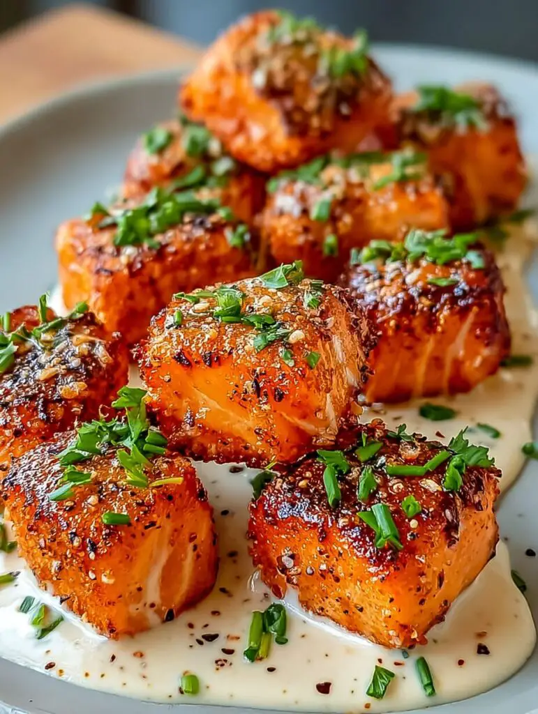 Crispy Spicy Salmon Bites