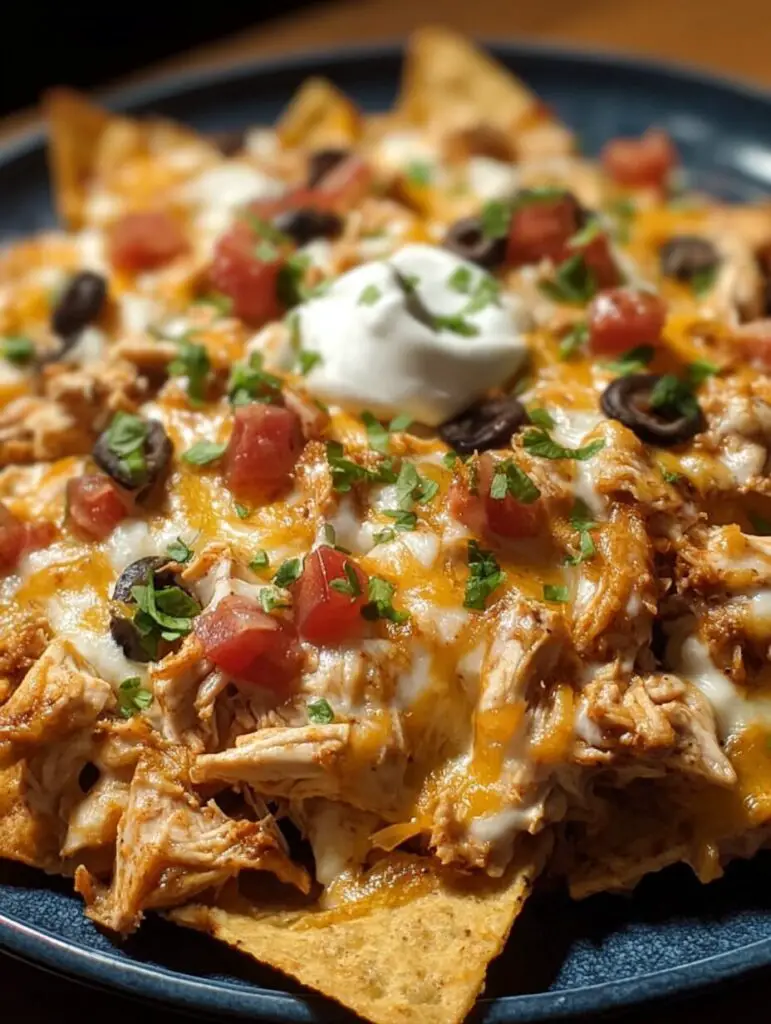 Crockpot Creamy Chicken Nachos