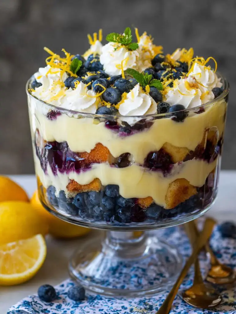 Easy Lemon Blueberry Trifle