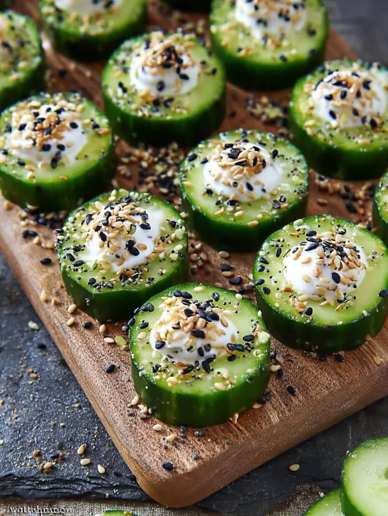 Everything Bagel Cucumber Bites