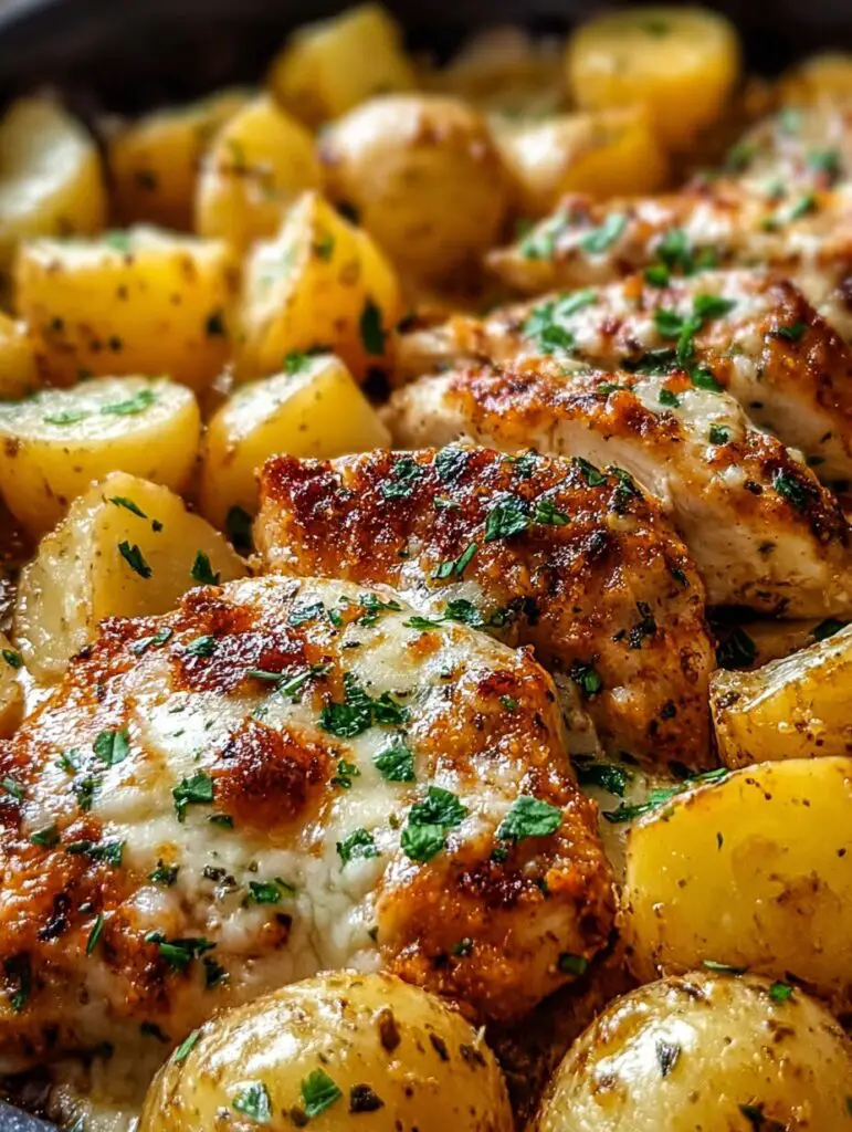 Garlic Parmesan Chicken and Potatoes (One-Pan Dinner)