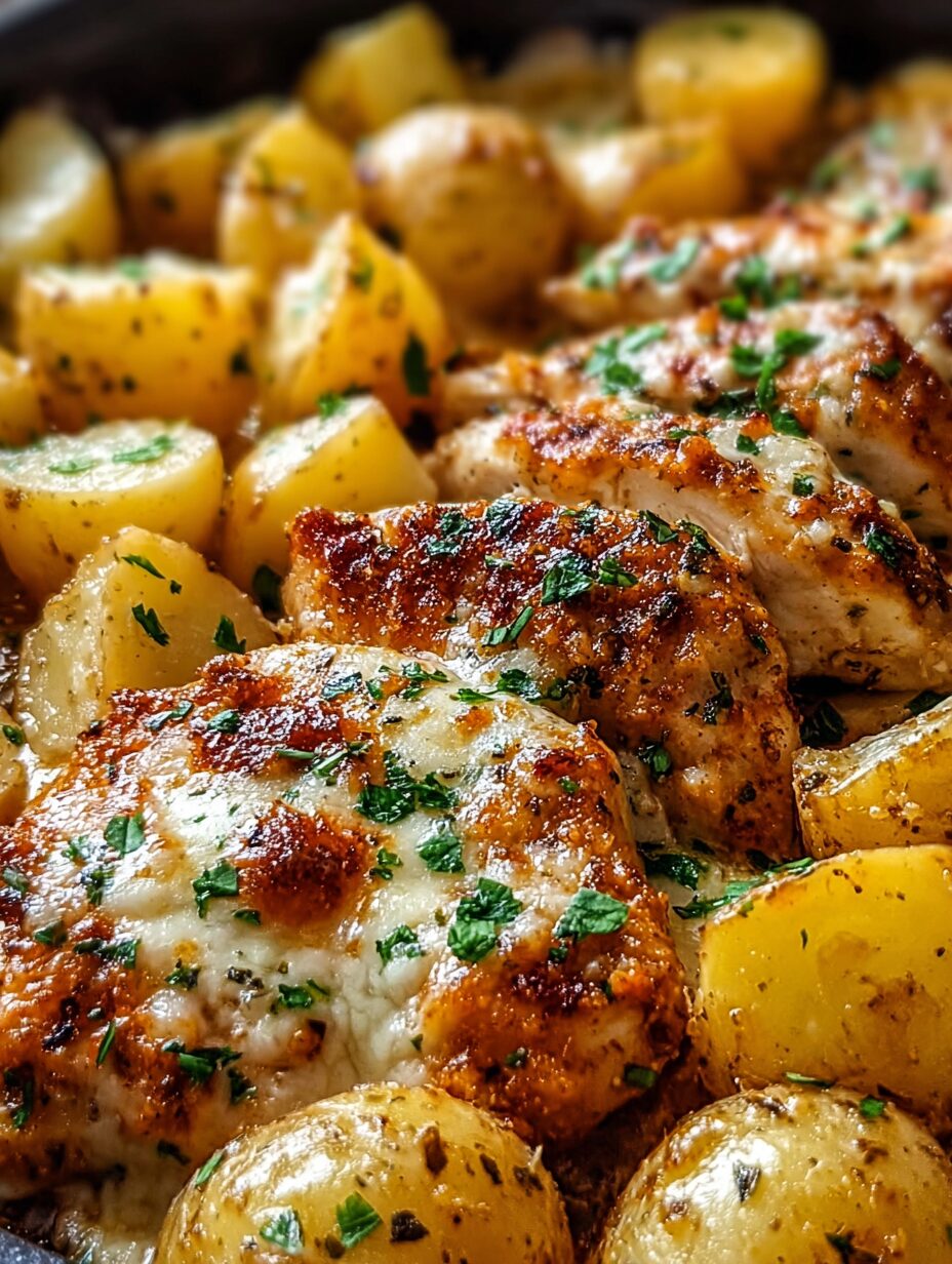 Garlic Parmesan Chicken and Potatoes (One-Pan Dinner)