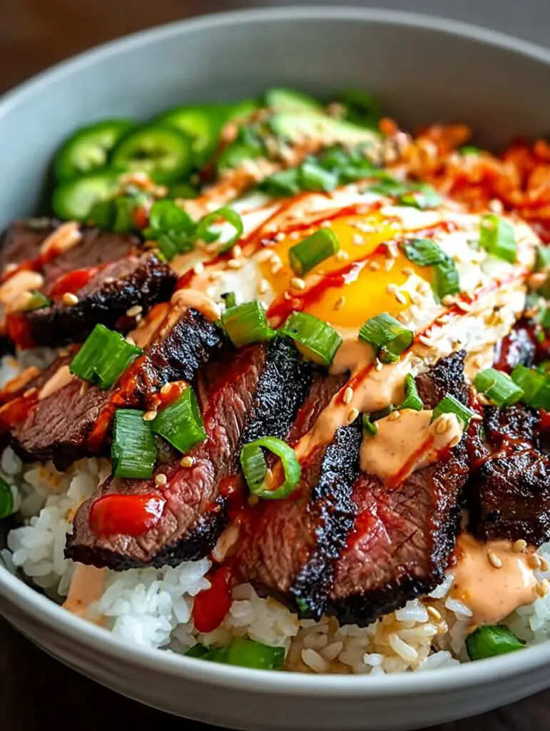 Korean BBQ Steak Rice Bowls
