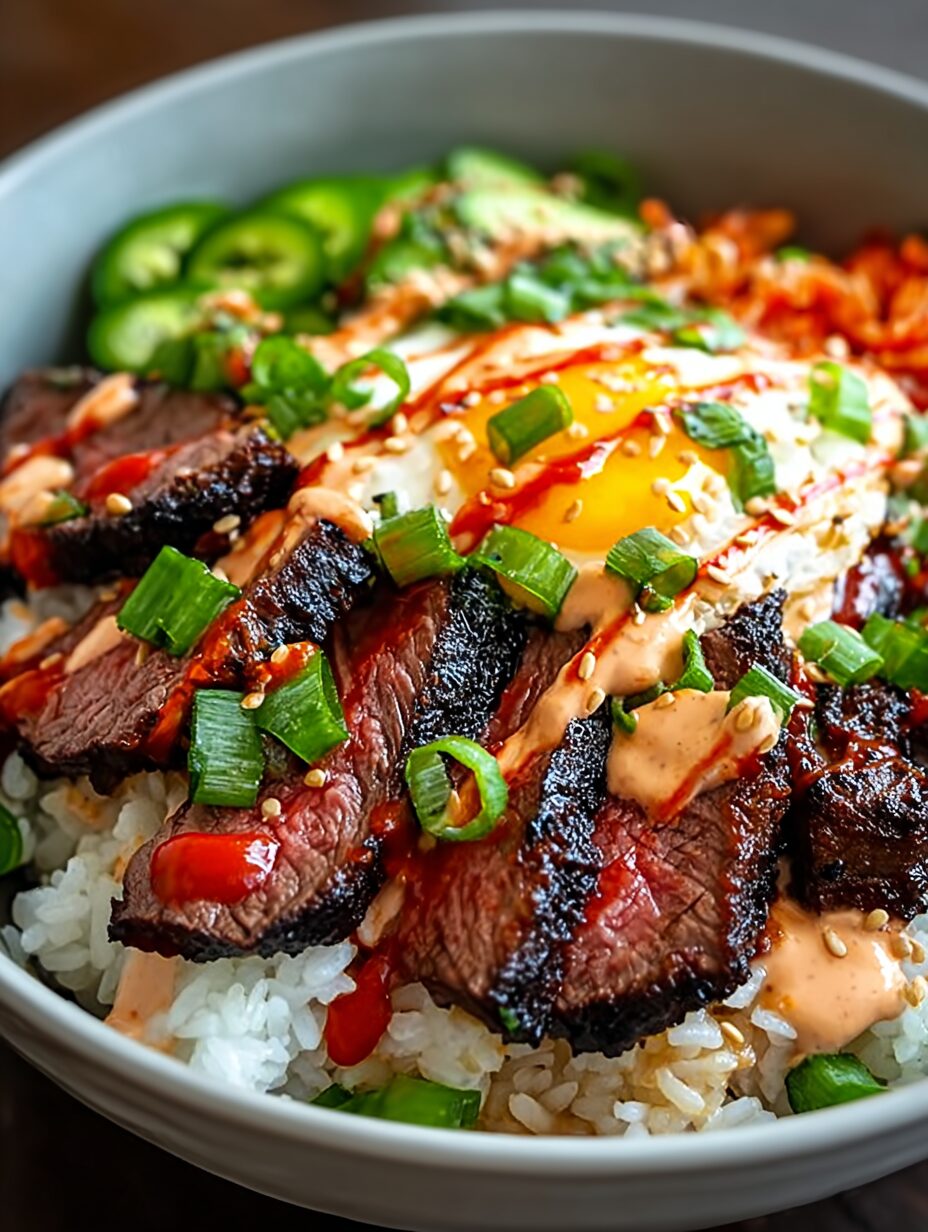 Korean BBQ Steak Rice Bowls