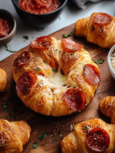 Mozzarella Pepperoni Croissant Rolls