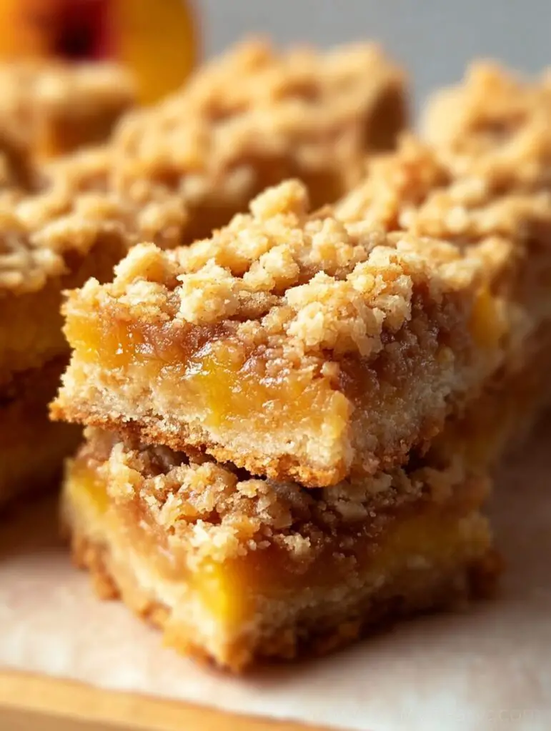 Peach Crumble Bars