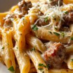 Rich Creamy Penne with Savory Italian Sausage