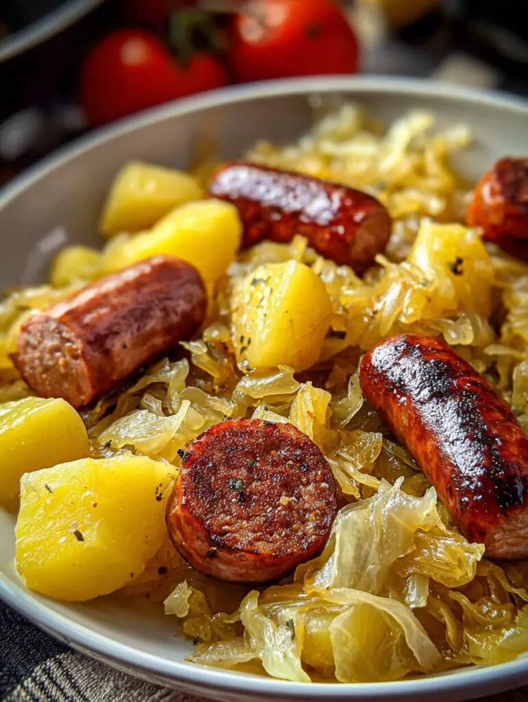 Sausage, Sauerkraut and Potatoes
