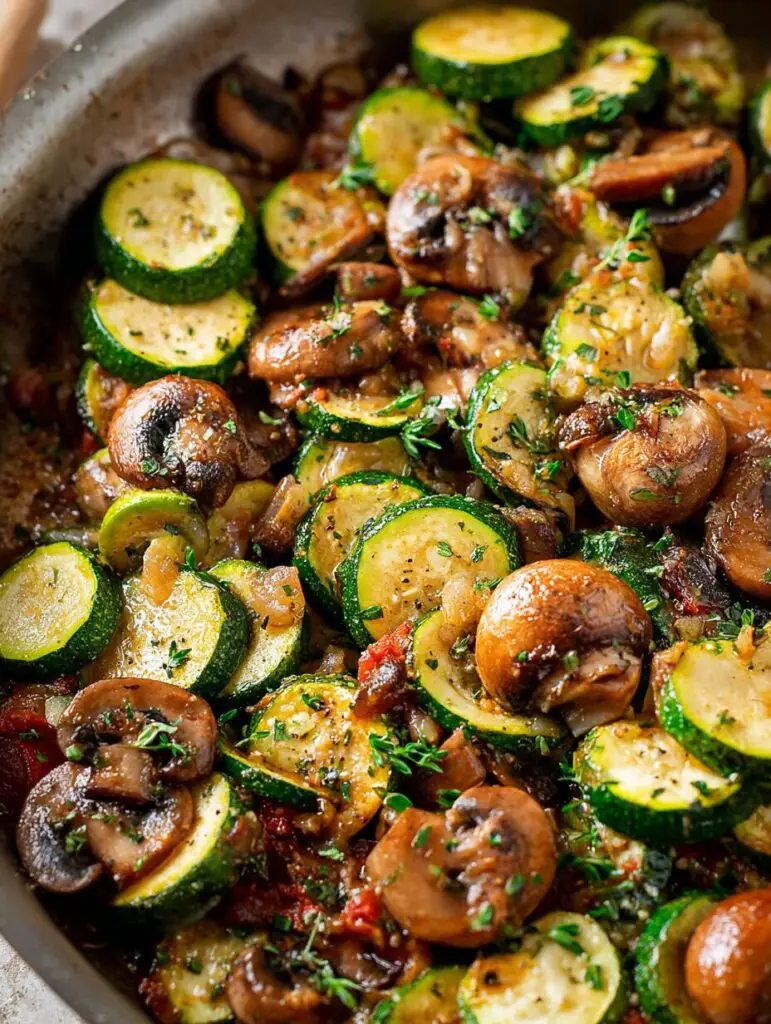 Skillet Zucchini and Mushrooms
