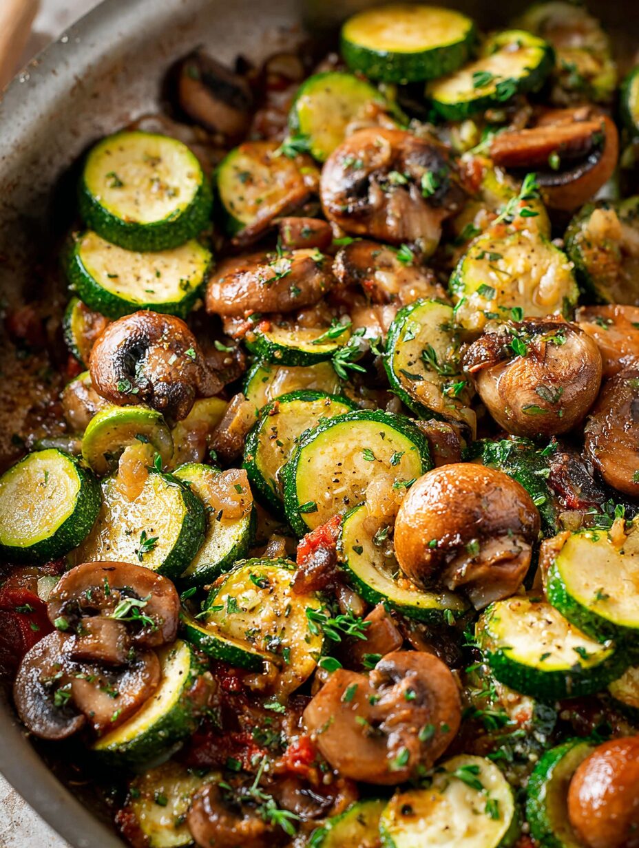 Skillet Zucchini and Mushrooms