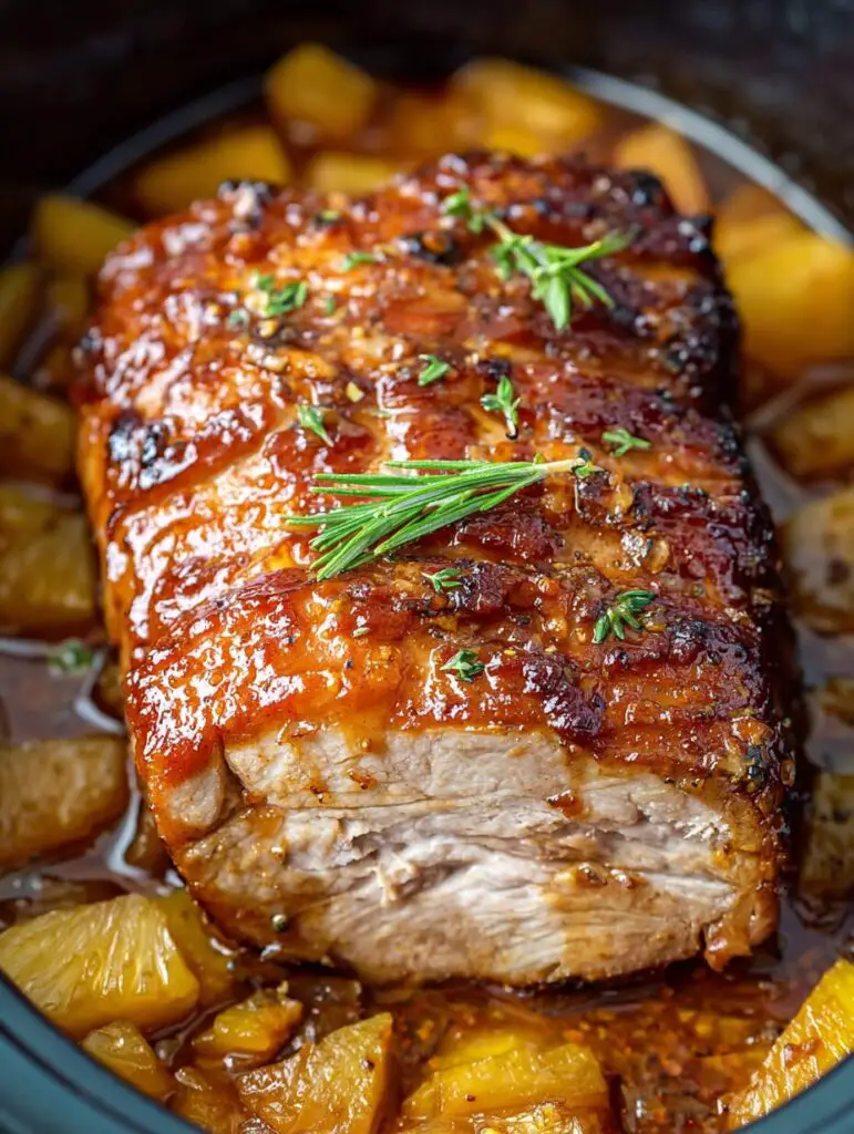 Slow Cooker Pineapple Pork Loin