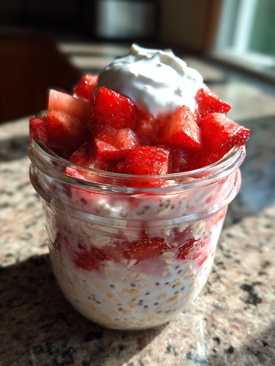 Strawberry Overnight Oats - detail 2