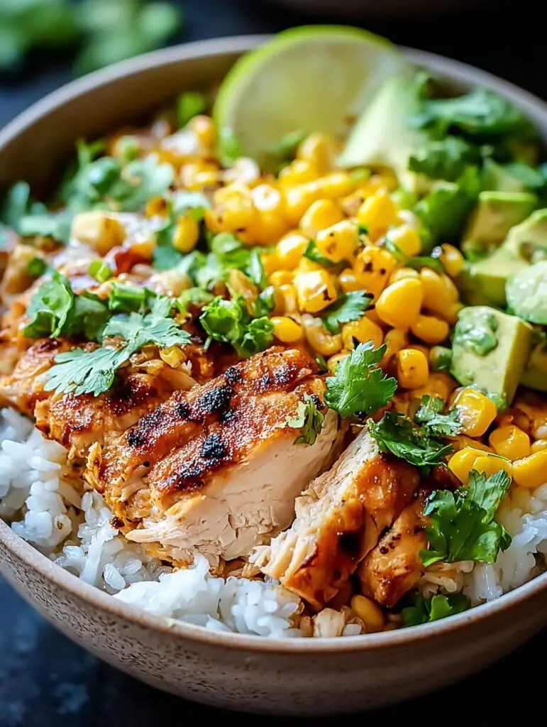 Street Corn Chicken Rice Bowl Recipe