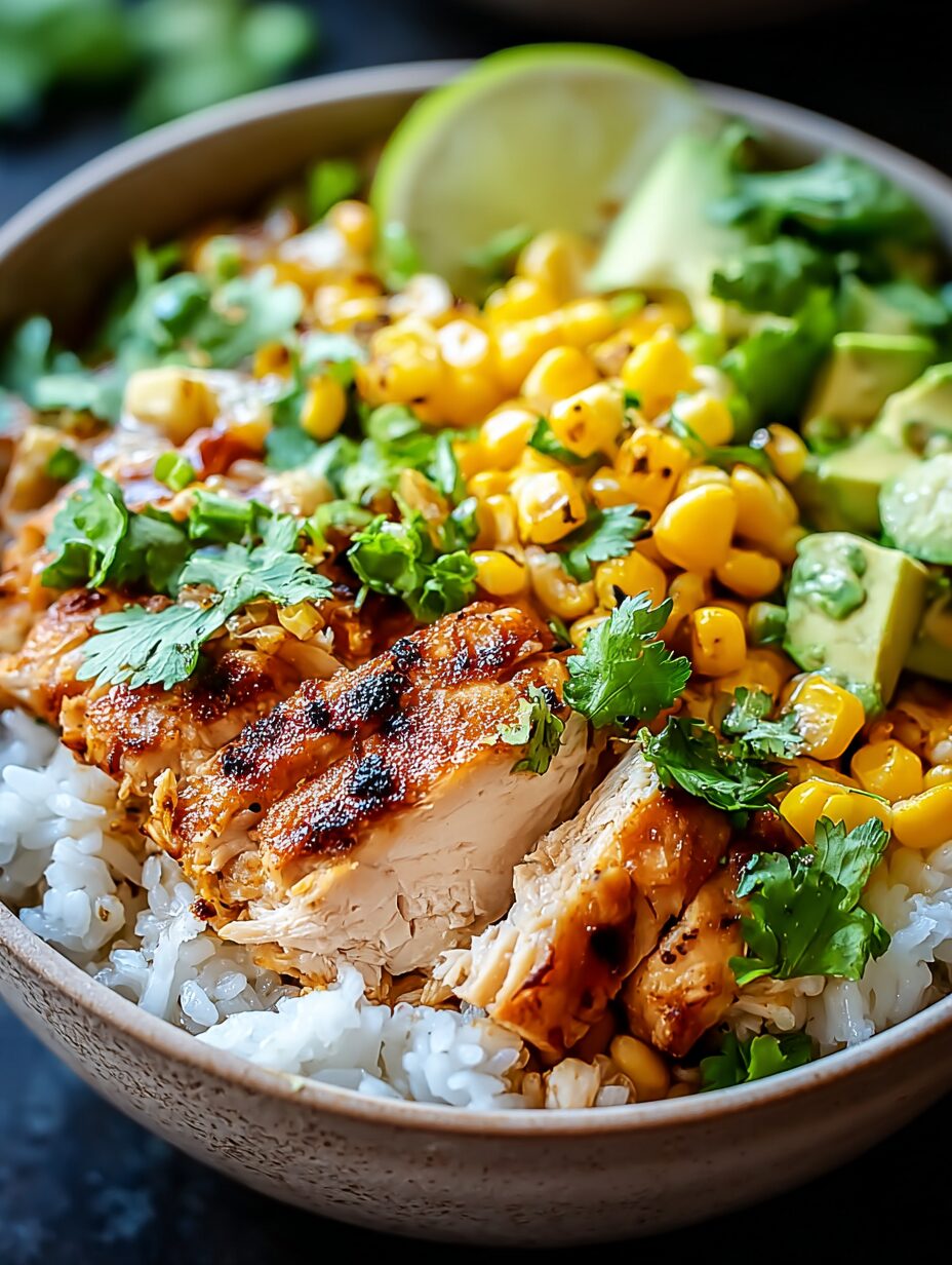 Street Corn Chicken Rice Bowl Recipe
