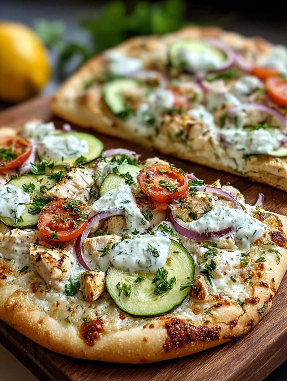 Tzatziki Chicken Pizza