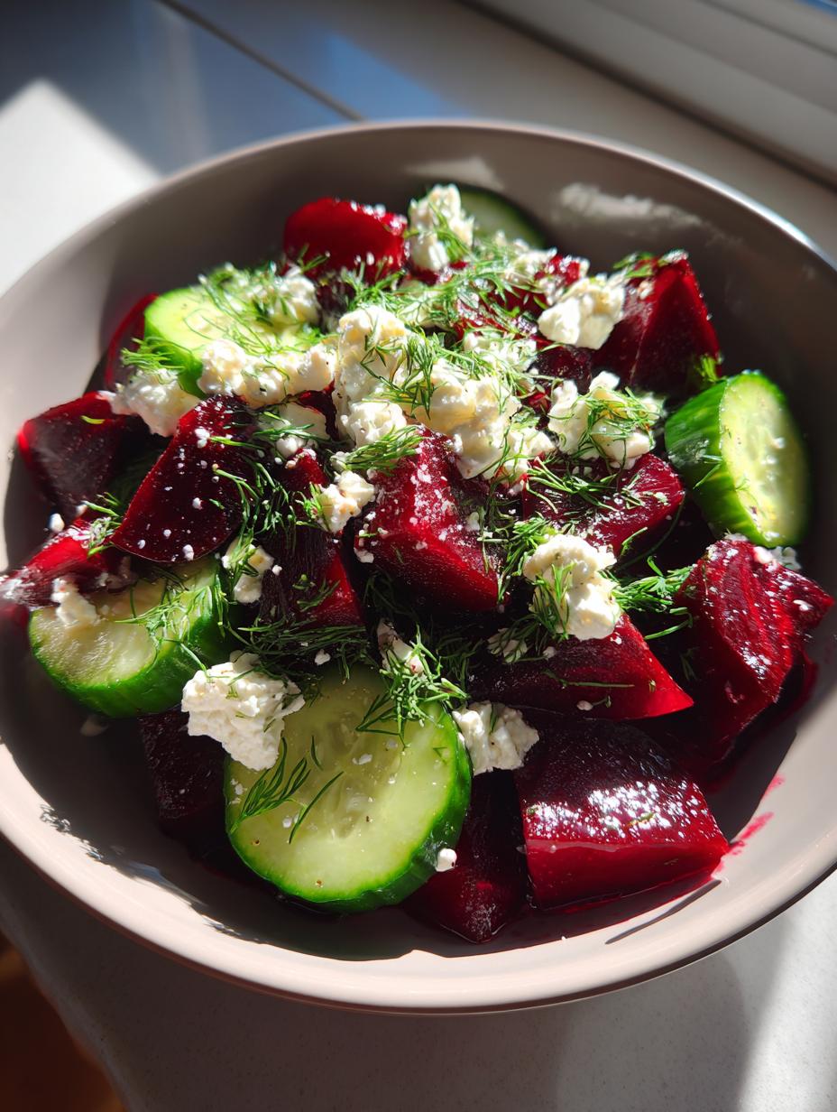Beet Salad with Feta, Cucumbers, and Dill - detail 2