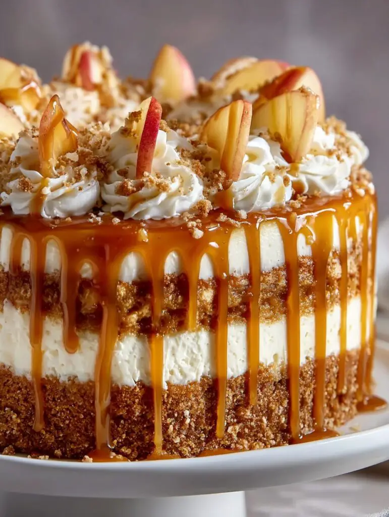 Caramel Apple Cheesecake Cake Recipe