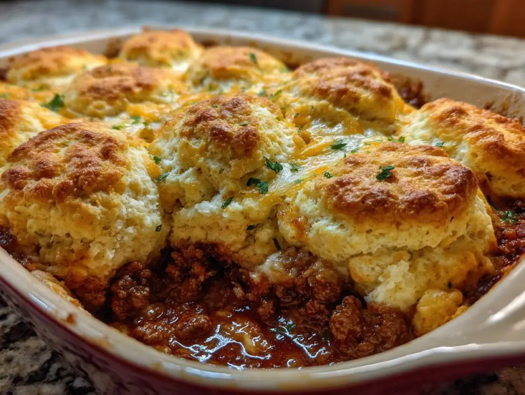 Cheddar Bay Ground Beef Cobbler