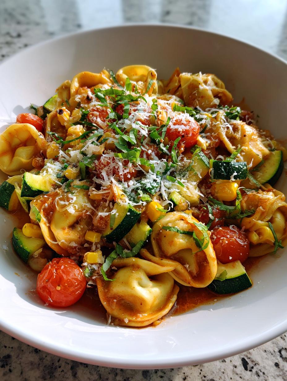 Cheese Tortellini with Summer Veggies - detail 1