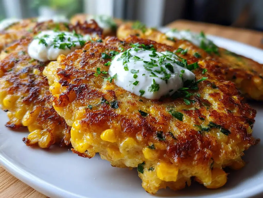Cheesy Corn Fritters