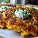 Cheesy Corn Fritters