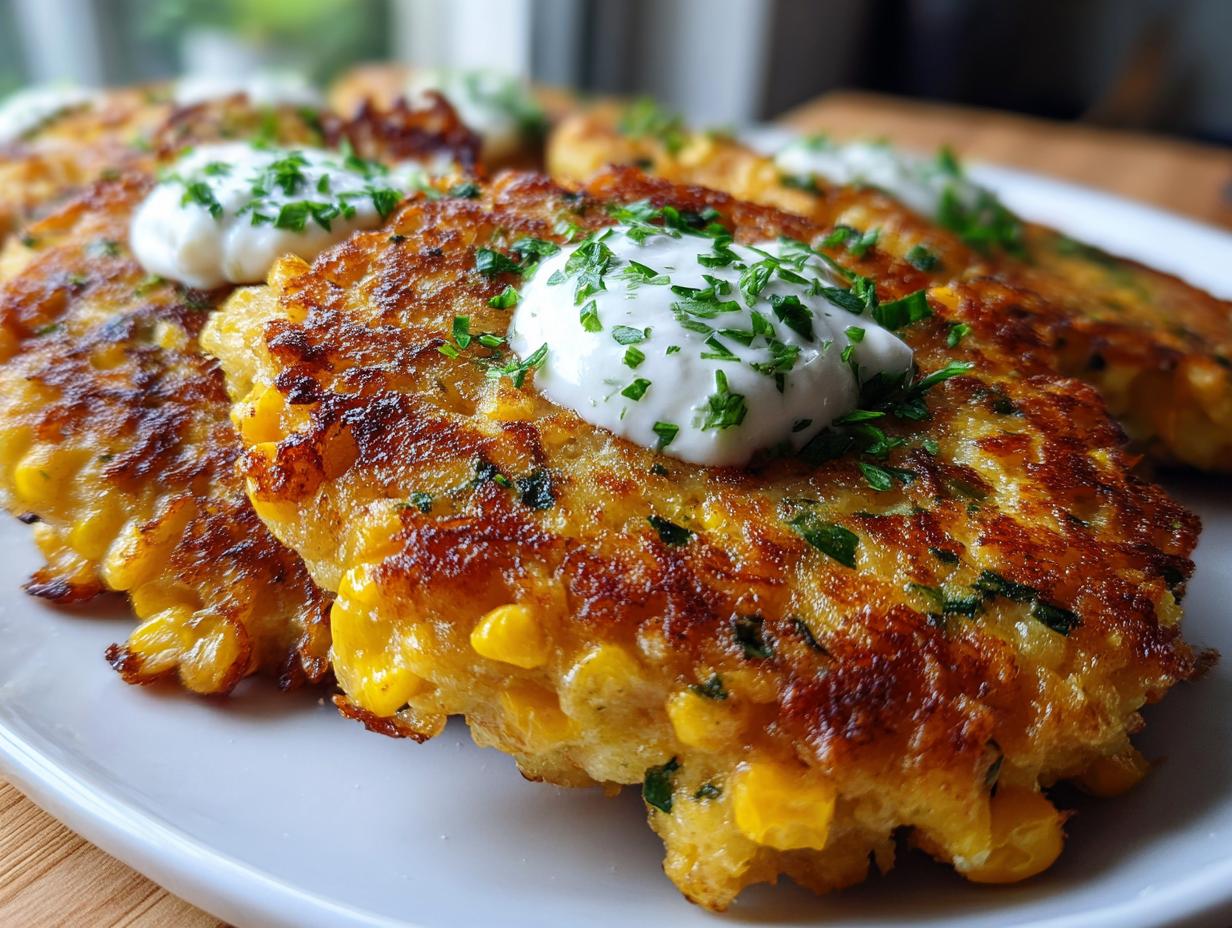 Cheesy Corn Fritters