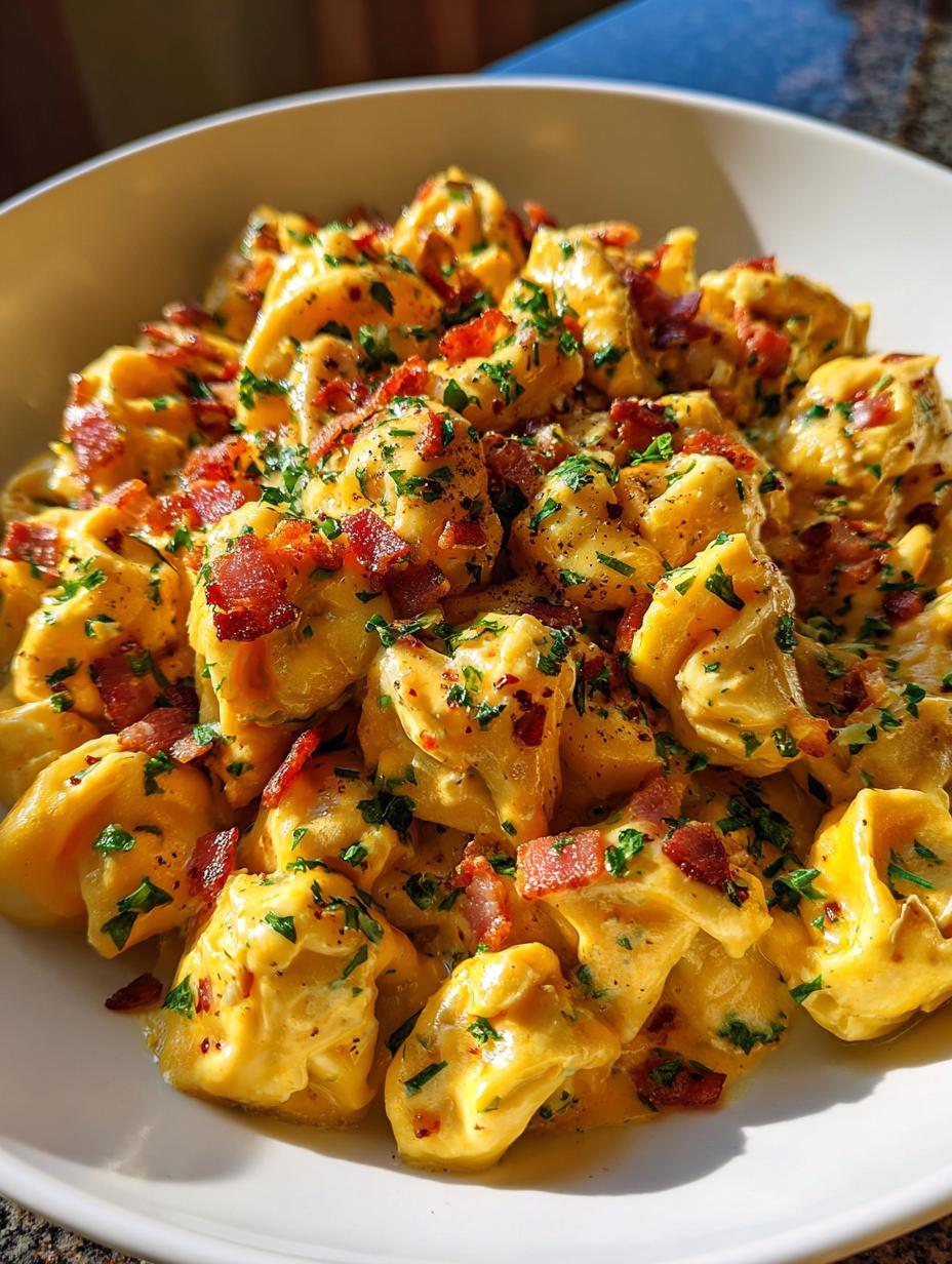 Creamy Tortellini Carbonara Recipe - detail 1