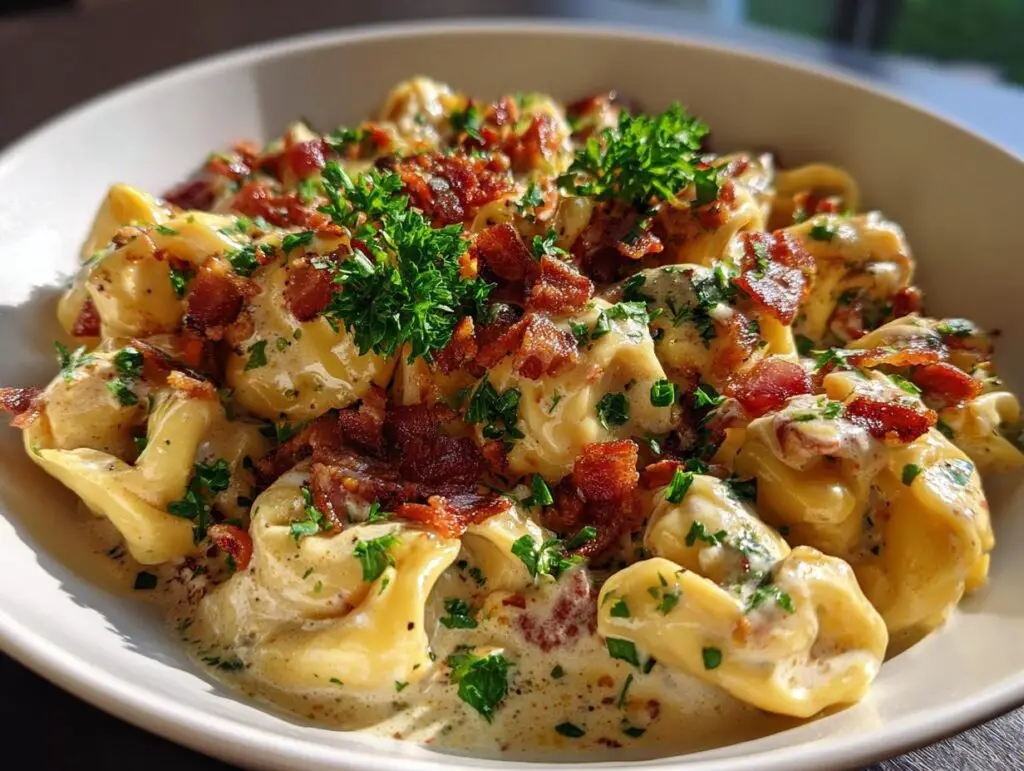 Creamy Tortellini Carbonara Recipe