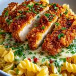 Crispy Chicken with Creamy Pasta Recipe