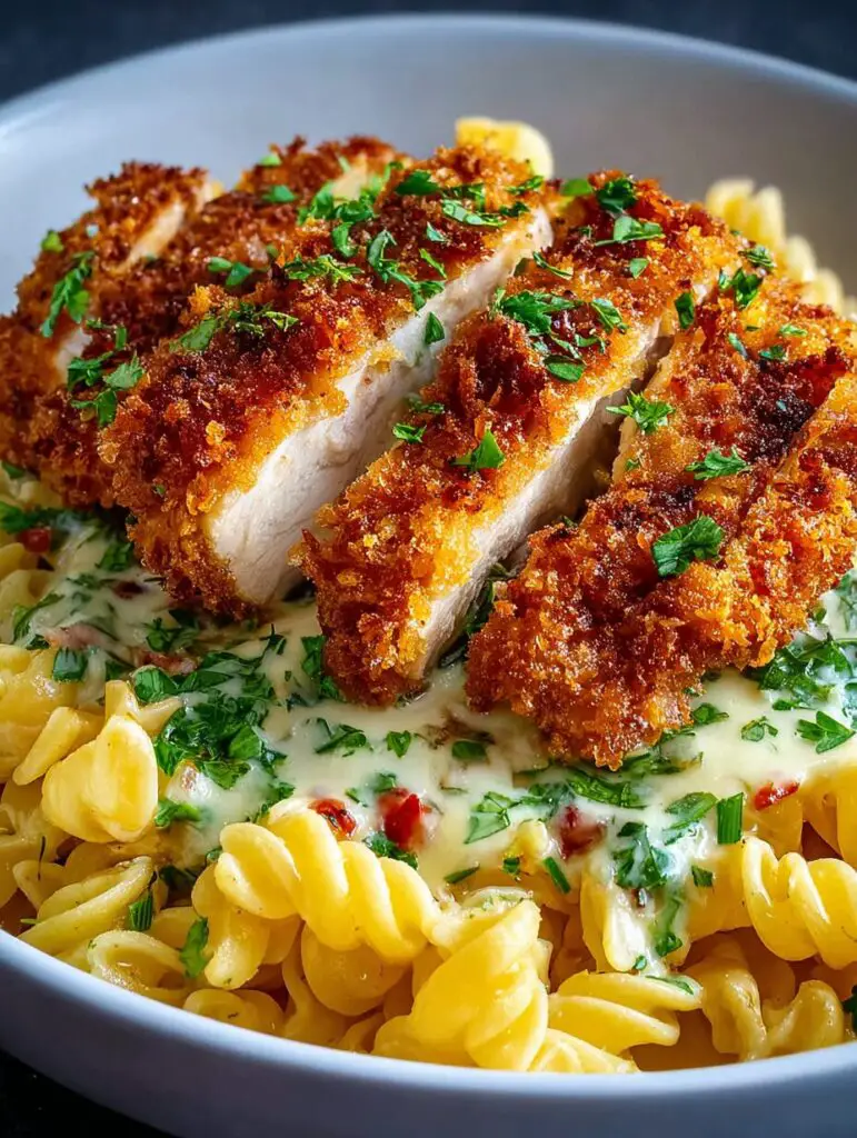 Crispy Chicken with Creamy Pasta Recipe