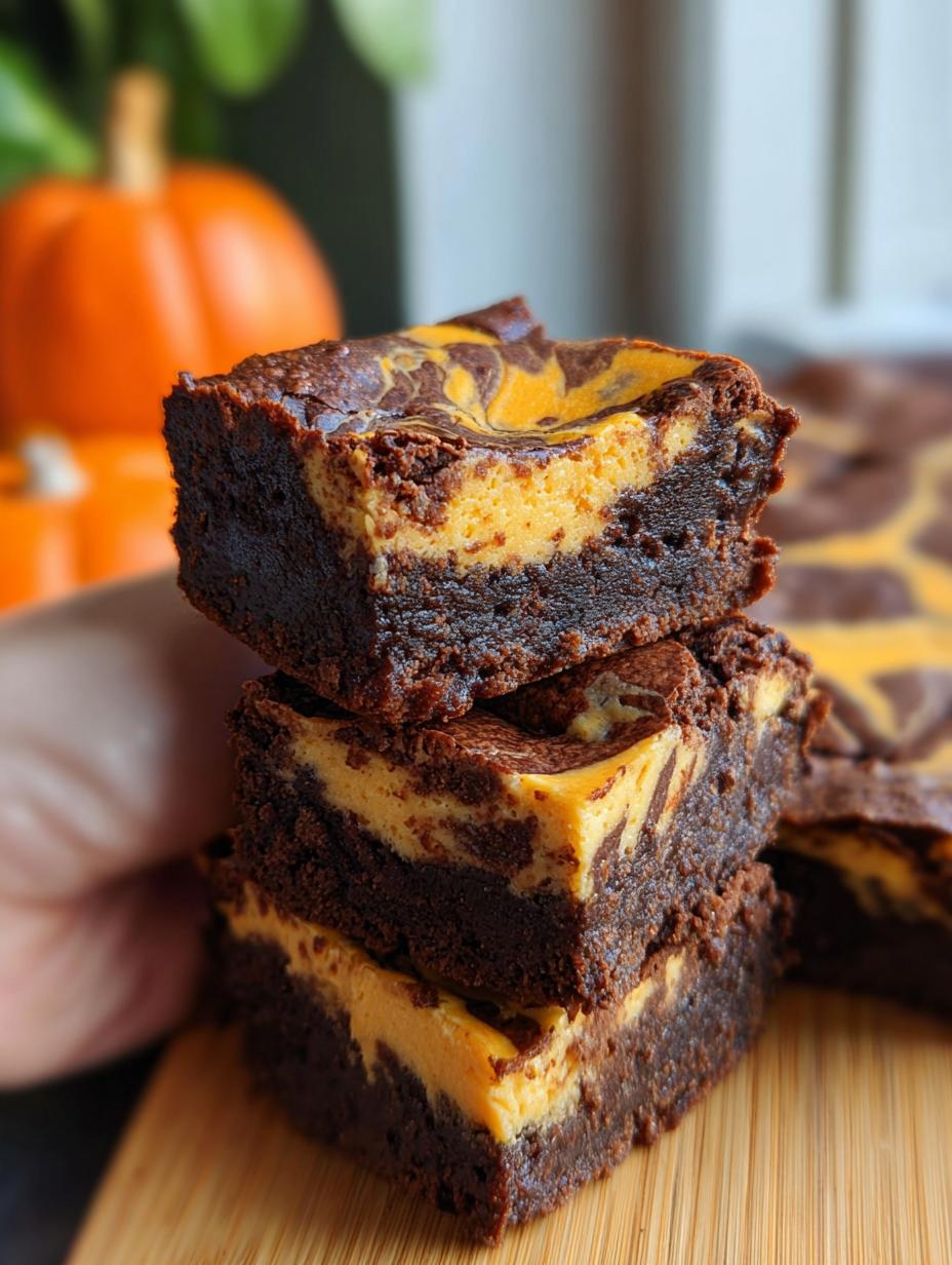 Easy Pumpkin Brownies - detail 1