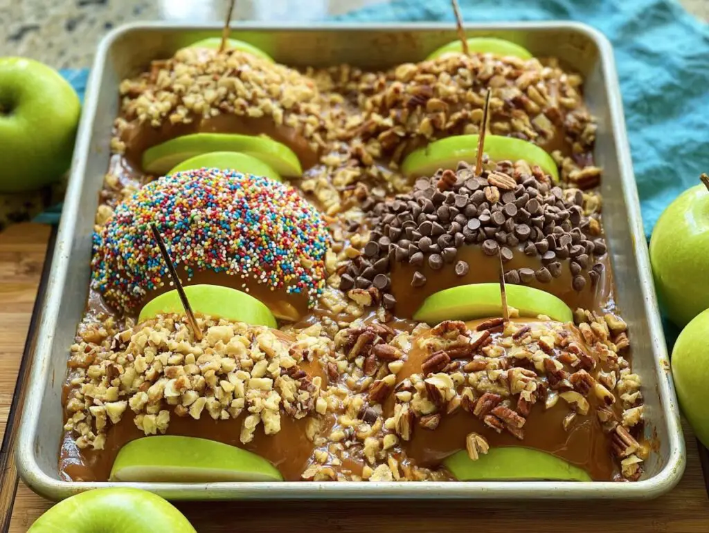 Easy Sheet Pan Caramel Apples