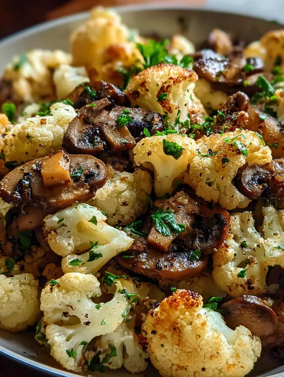 Garlic Cauliflower Mushroom Skillet - detail 1