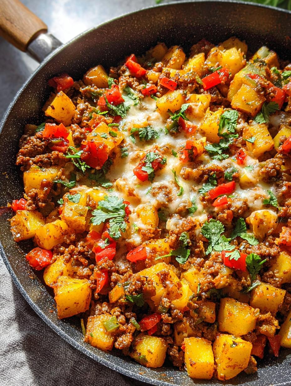 Mexican Ground Beef and Potato Skillet - detail 1