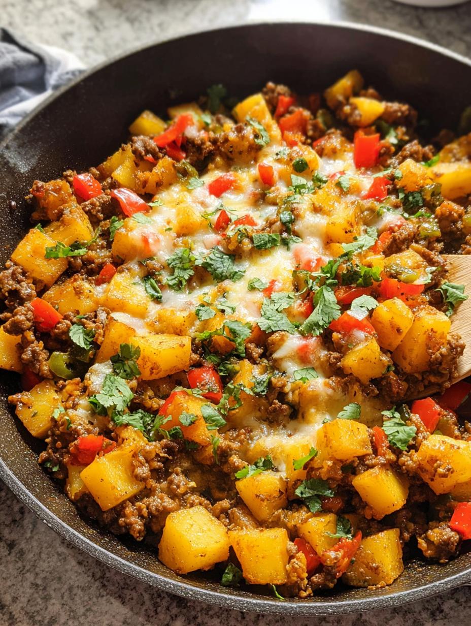Mexican Ground Beef and Potato Skillet - detail 2